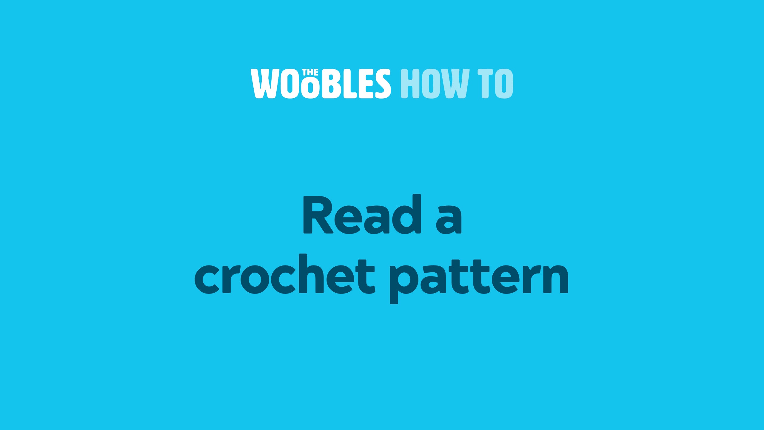 Read a crochet pattern