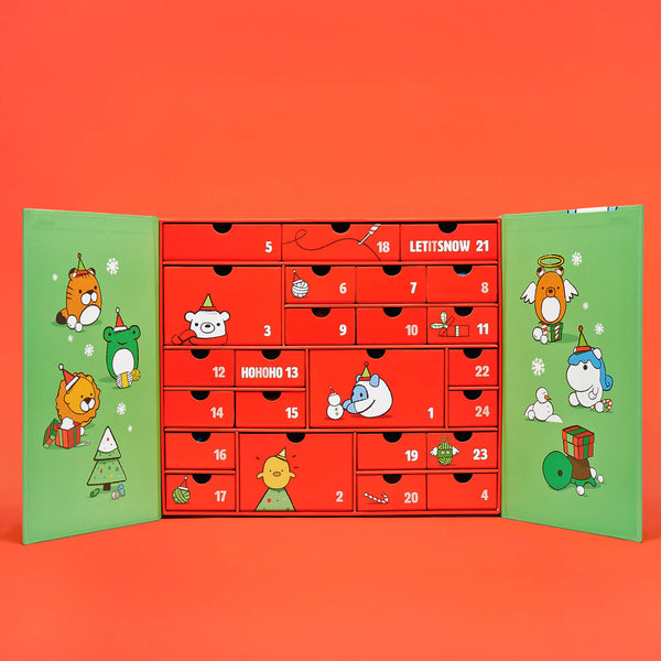 A Woobly Wonderland Advent Calendar showing the 24 drawers