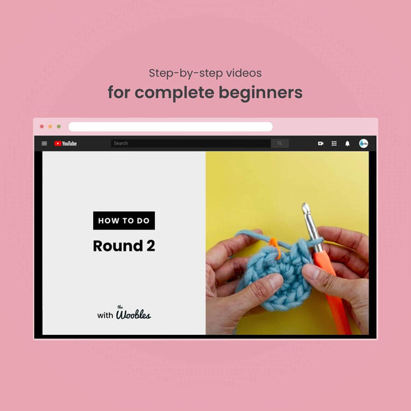 Photo of video tutorials that teach crochet