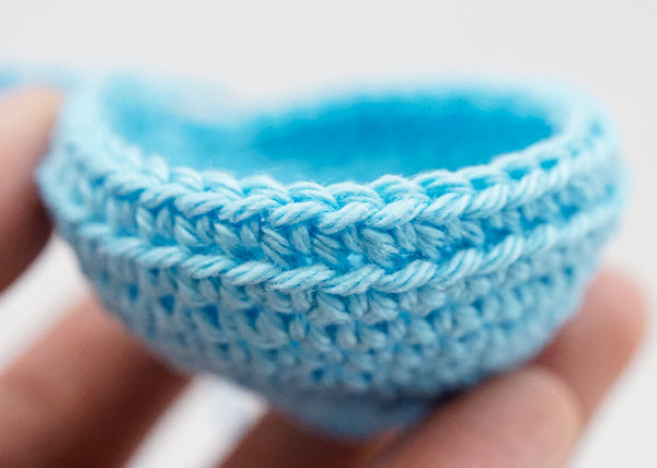 round crocheted through back loops only