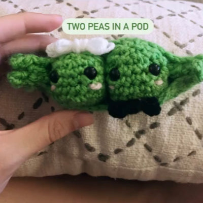 workshop participant's finished 2 peas in a pod