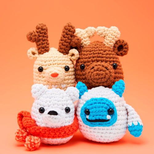 JOYTAG Crochet Kit for Beginners,Beginner Crochet Kit for Adults  Kids,Crochet Animal Kit with Step-by-Step Video Tutorials and Beginner  Crochet