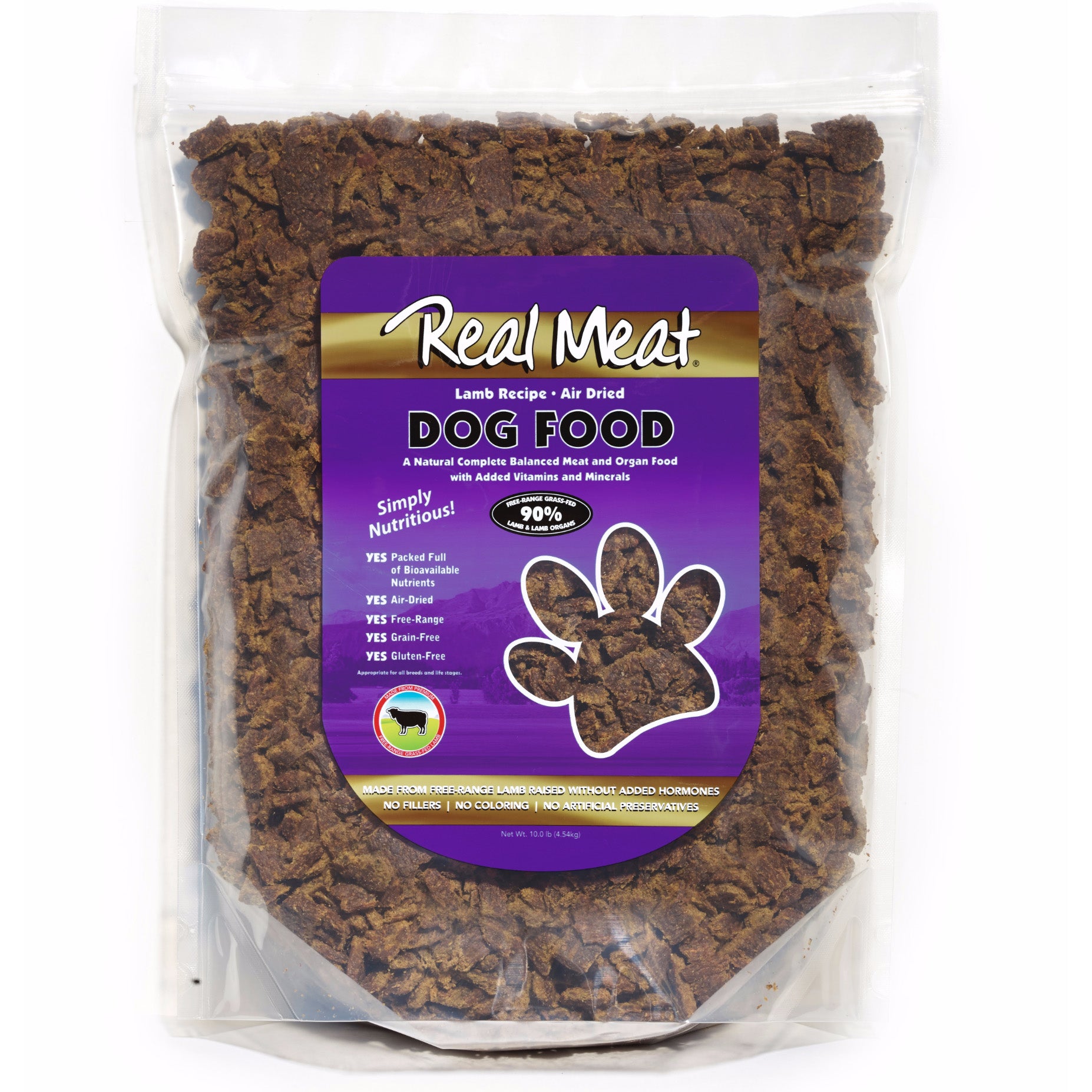 Real Meat Air-Dried Beef Dog Food 5 lbs