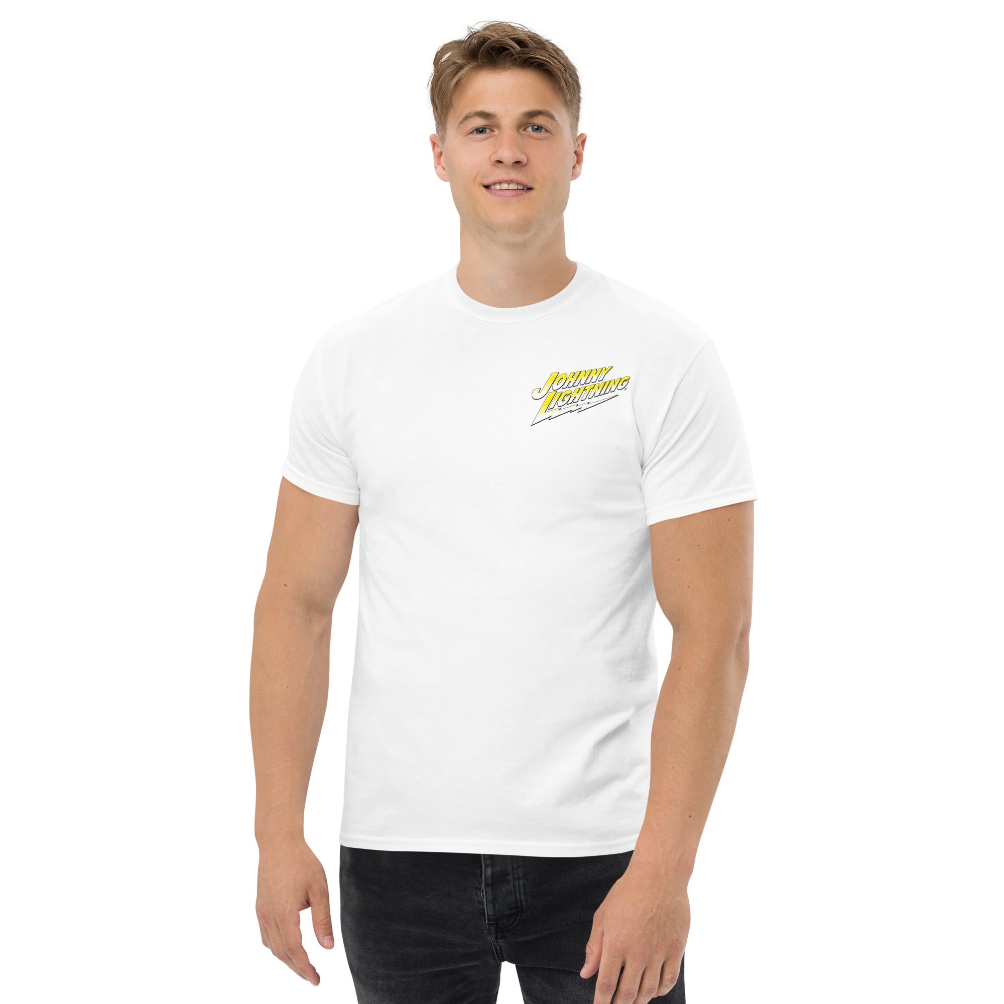 JOHNNY LIGHTNING LOGO PRINTED T-SHIRT (FRONT AND BACK) | Auto World Store