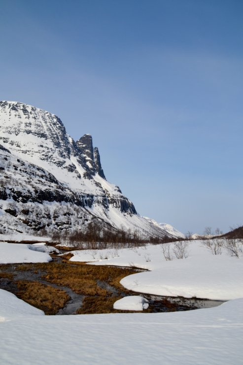 Ikke like bra snødekke over alt i Innerdalen.