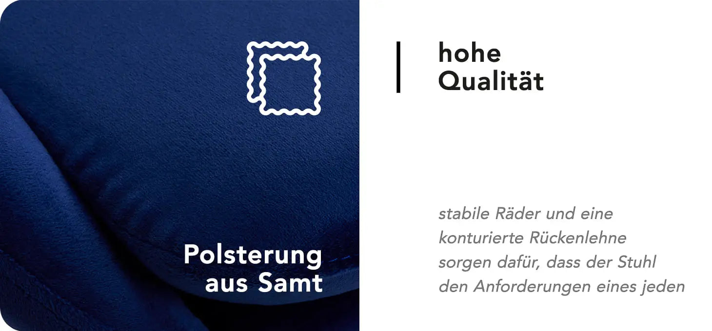 4Rico Drehstuhl QS-MF18G marineblau