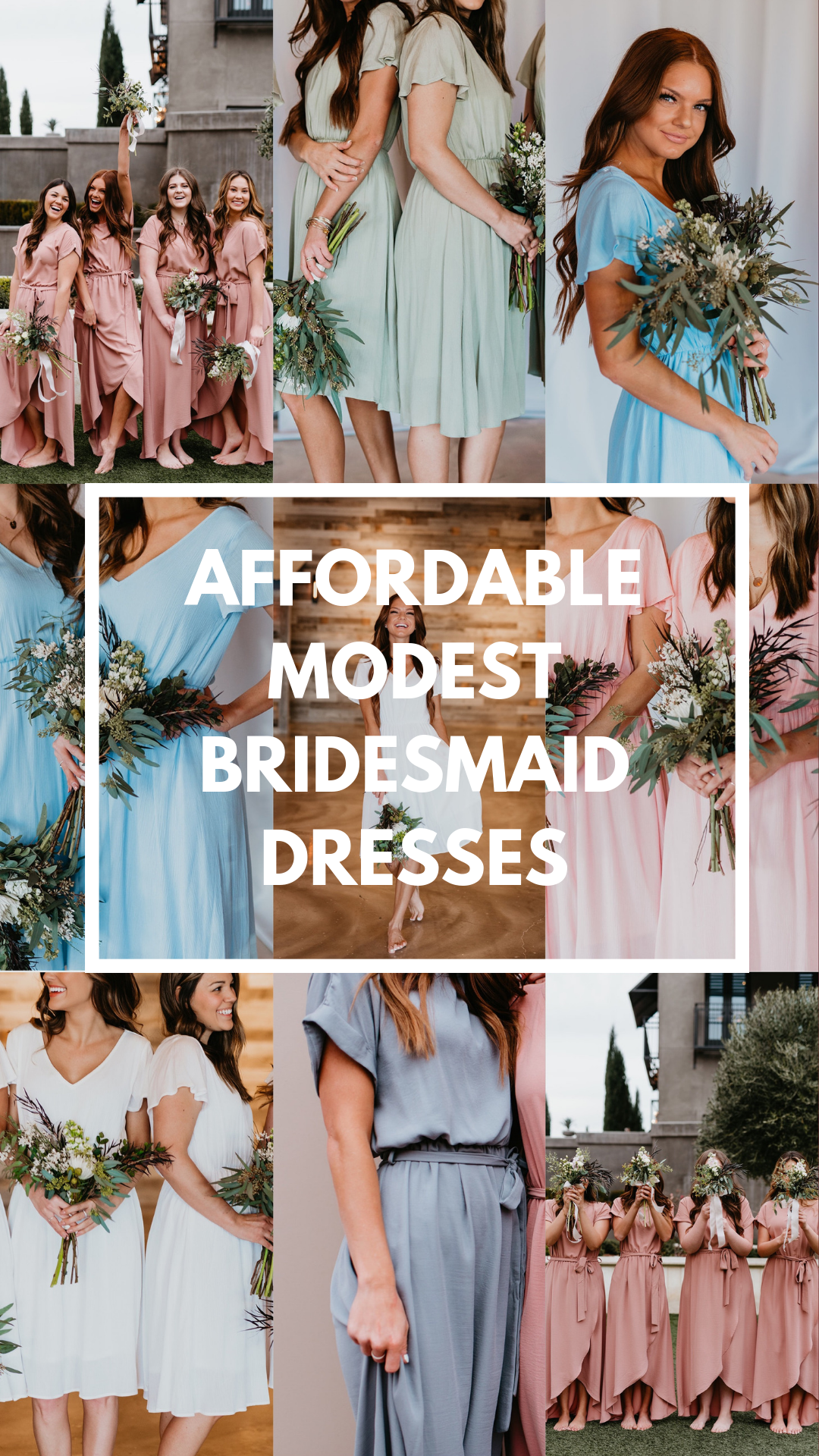 modest peach bridesmaid dresses