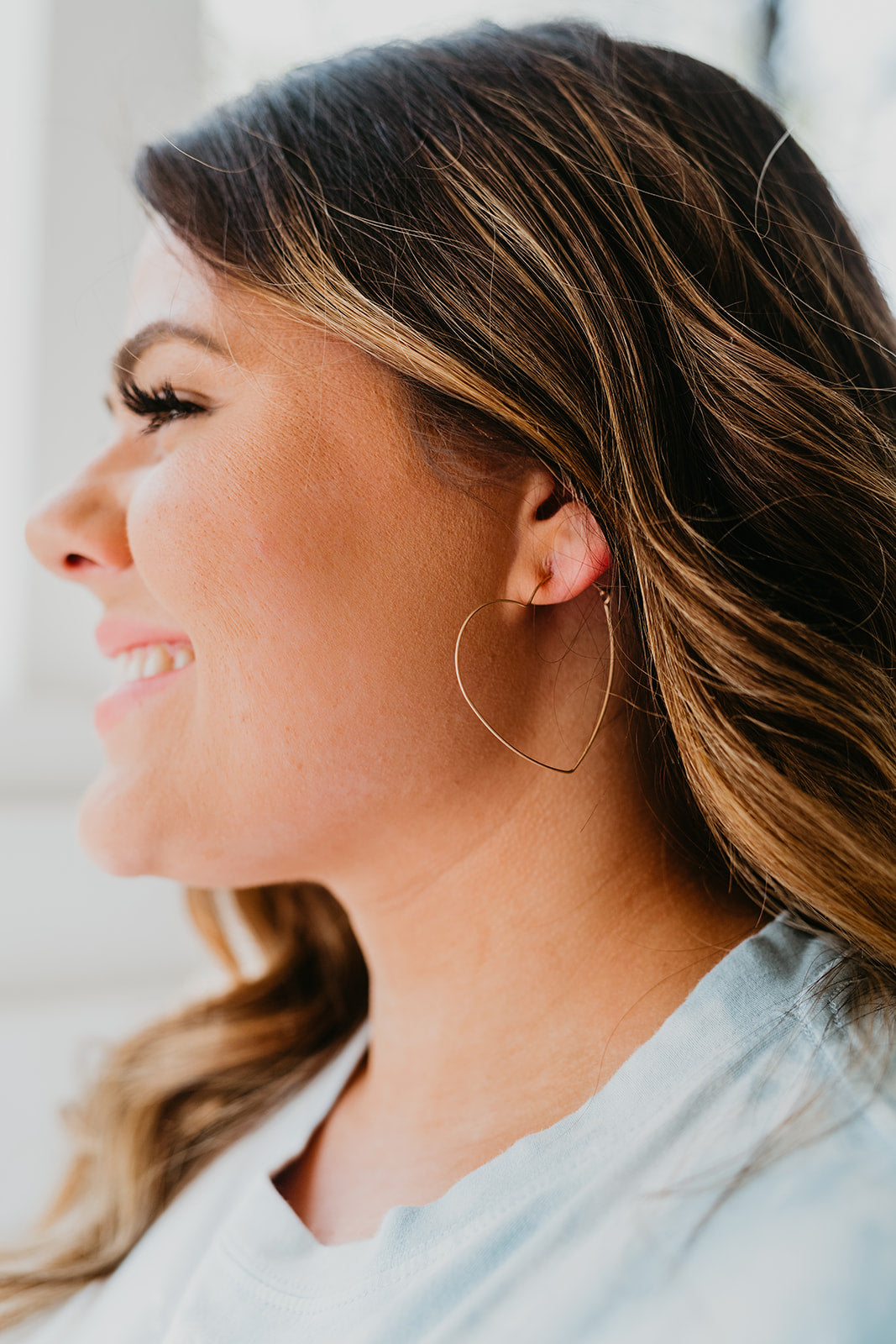 heart hoop earrings