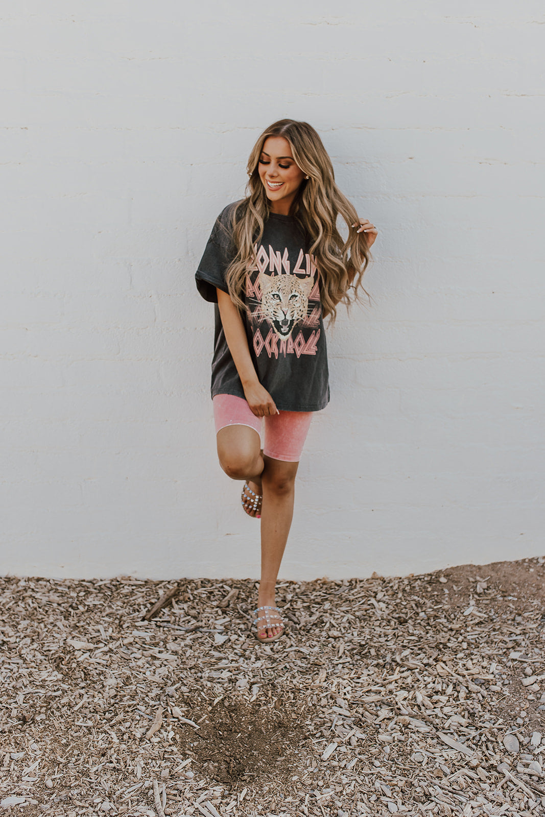 bubblegum pink biker shorts