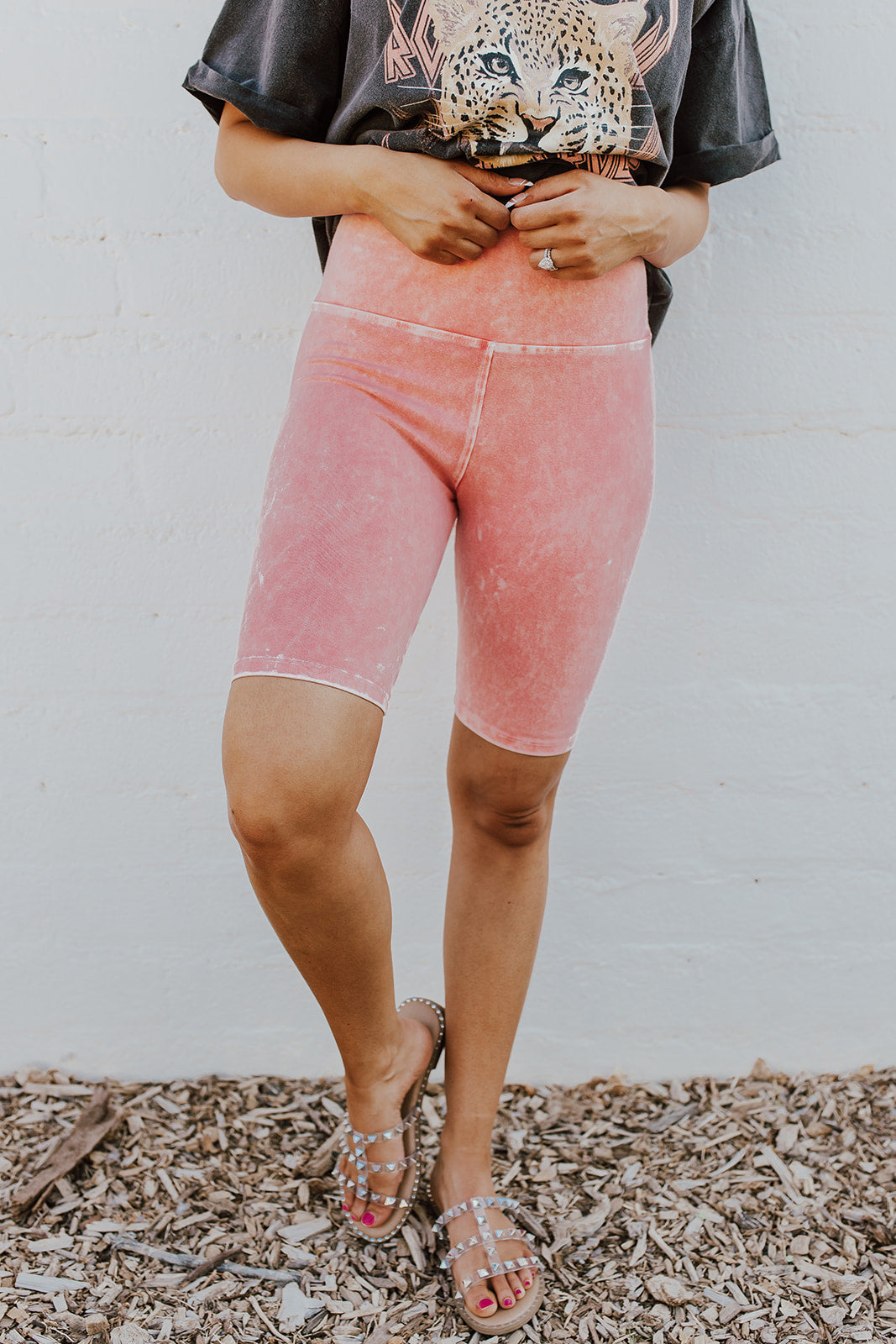 bubblegum pink biker shorts