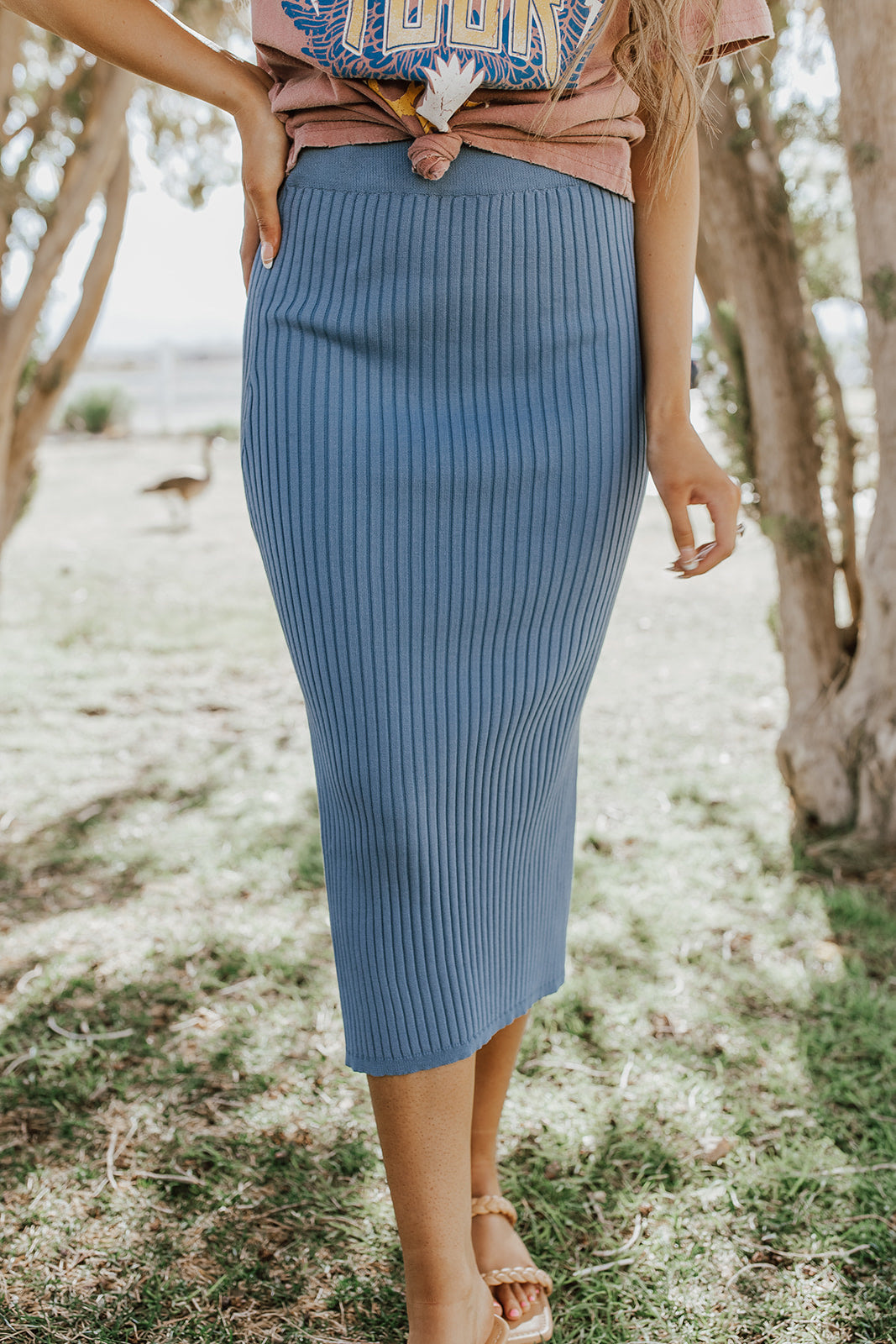 THE OCEAN BLUES MIDI SKIRT – Pink Desert