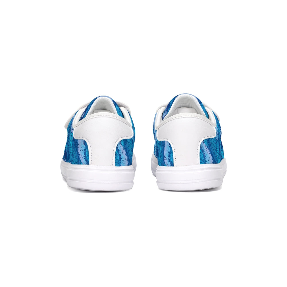 POP Velcro Clear Blue Light-Up Sneaker - Tassel Children Shoes