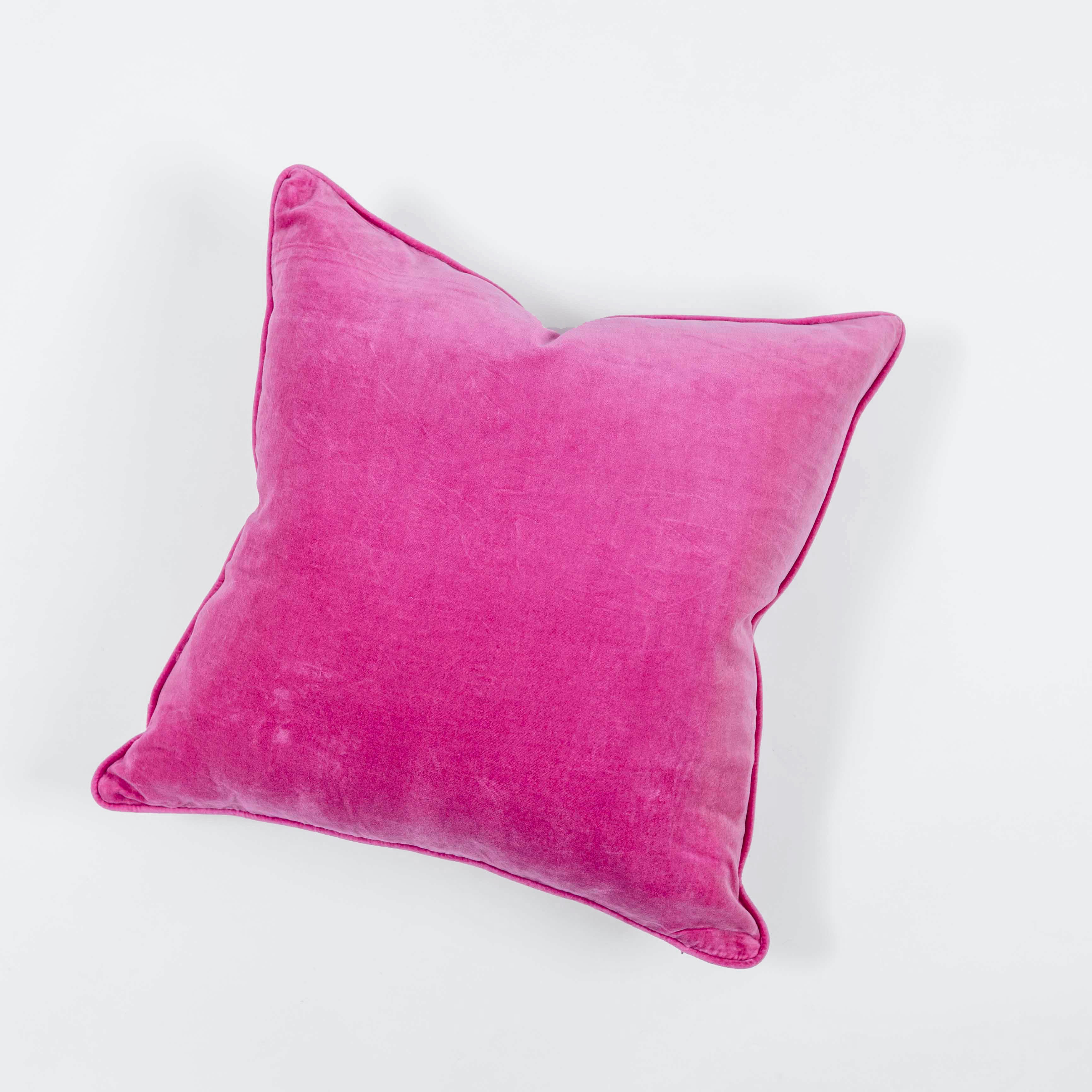 Laura Park Hot Pink Velvet Throw Pillow – Elysia Home