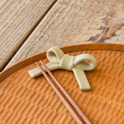 Tsujimotoji's chopstick rest ribbon pale green