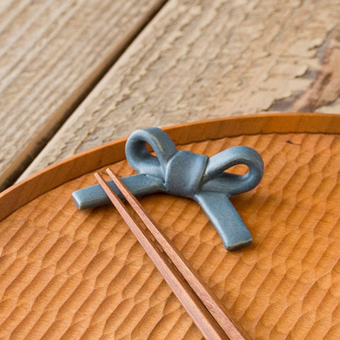 Tsujimotoji's chopstick rest ribbon blue