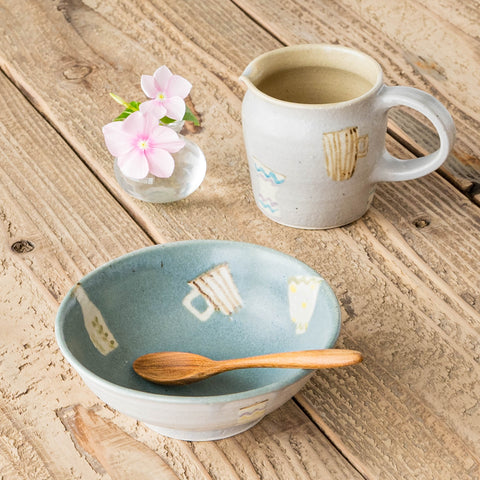 Haruko Harada's flat bowl and jug