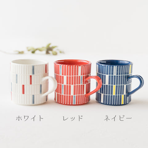 Mug by Yukari Nakagawa, whose stylish mosaic tile pattern will captivate you