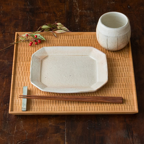 A one-person meal by Mr. Kazunori Gentakatsuka, a woodworking workshop that brings out the dishes and utensils that are served