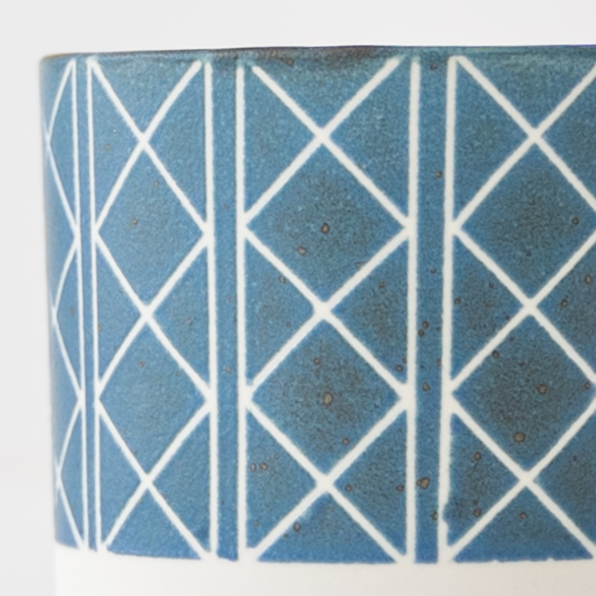 Yukari Nakagawa's mug with a nice geometric pattern and calm blue