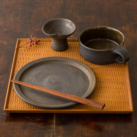 Iron rust tableware by Tetsuko Yoshinaga