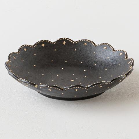 Rinka large bowl by Aiko Takasu, cute and stylish with cross and dot patterns