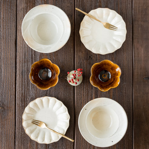 Furuya pottery pottery with powder and candy glaze