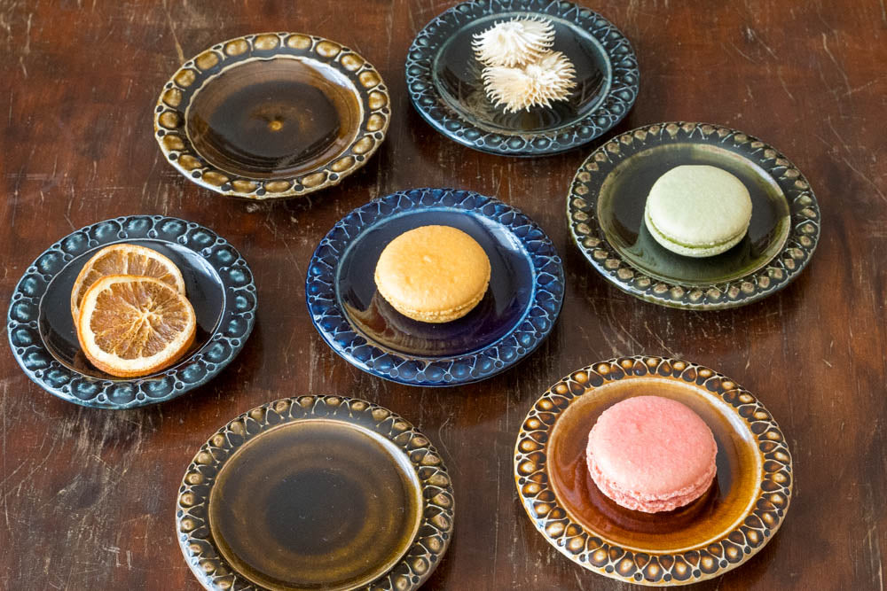 Colorful small plates from Ruriame Koubou