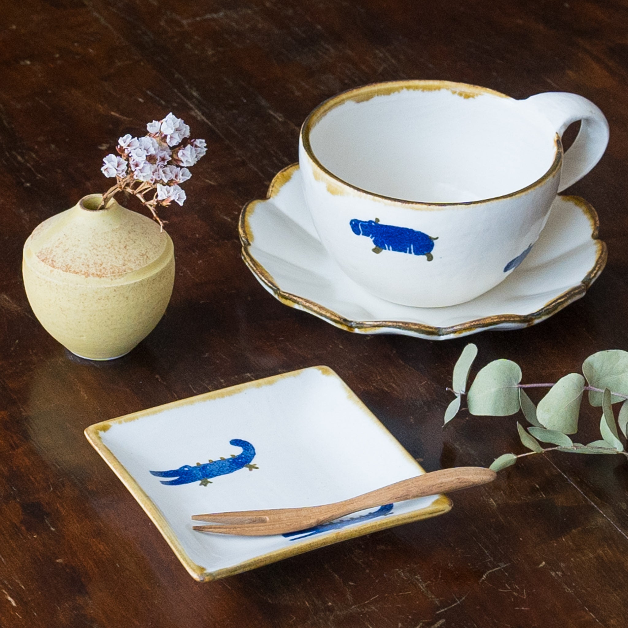Yasumi Koubou’s Japanese paper dyed animal series tableware for enjoying tea time