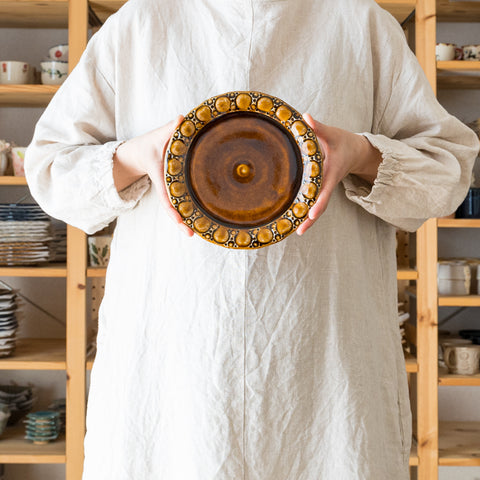 Ruriame Kobo's Bread Plate Round Pattern Candy Glaze