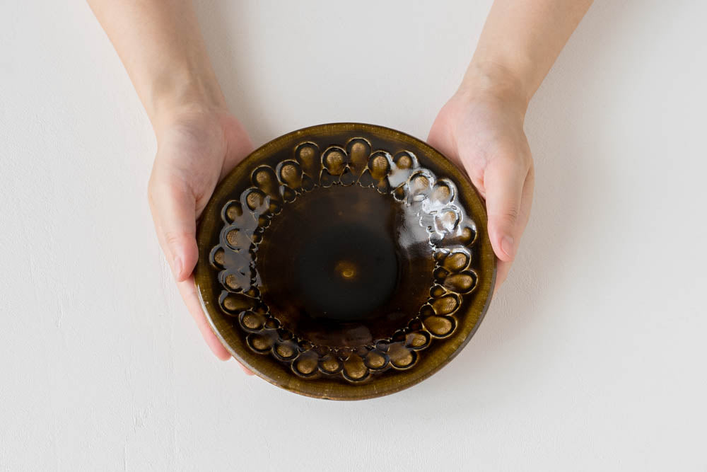 Shallow bowl of Ruriame workshop