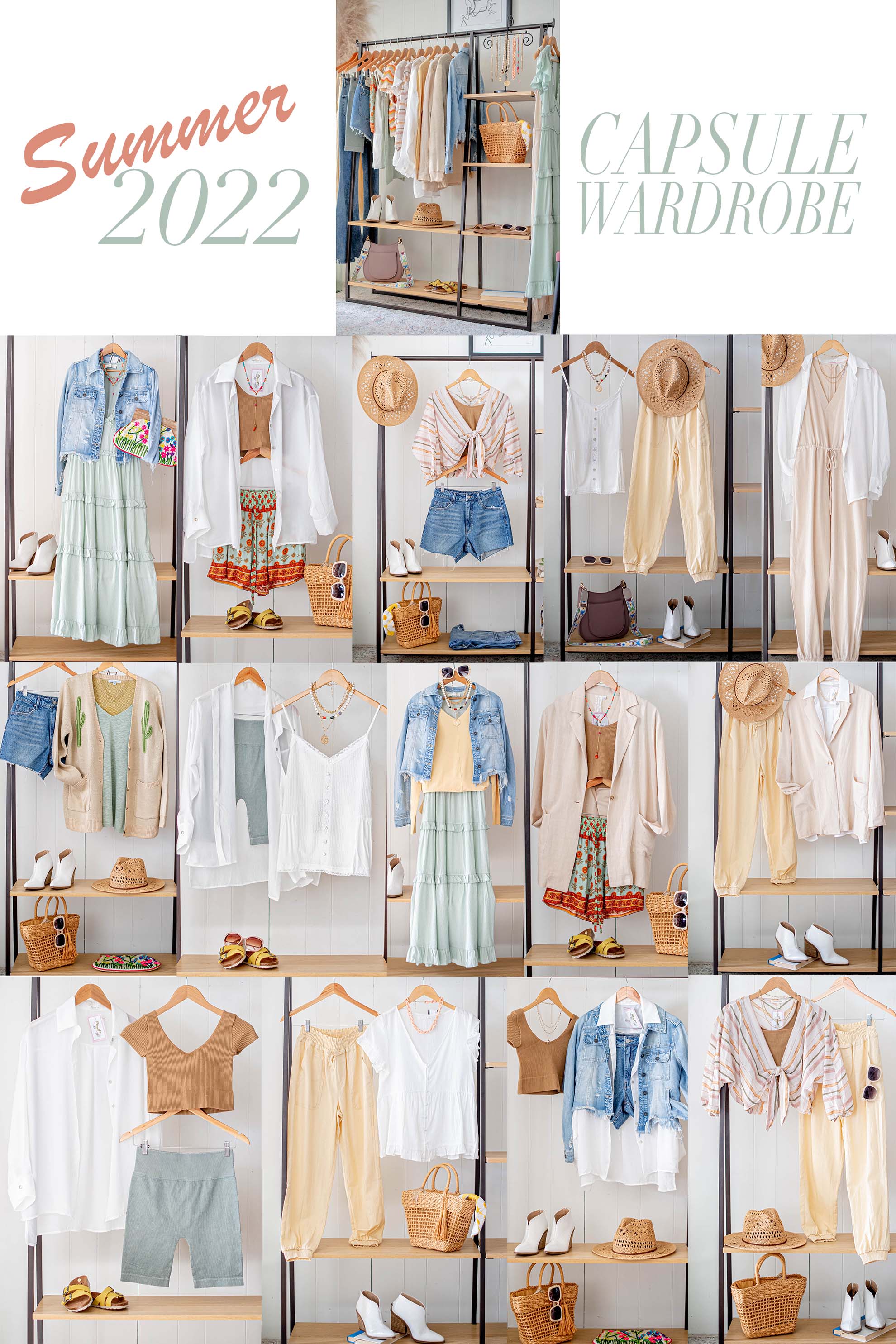 outfit inspiration images for a capsule wardrobe