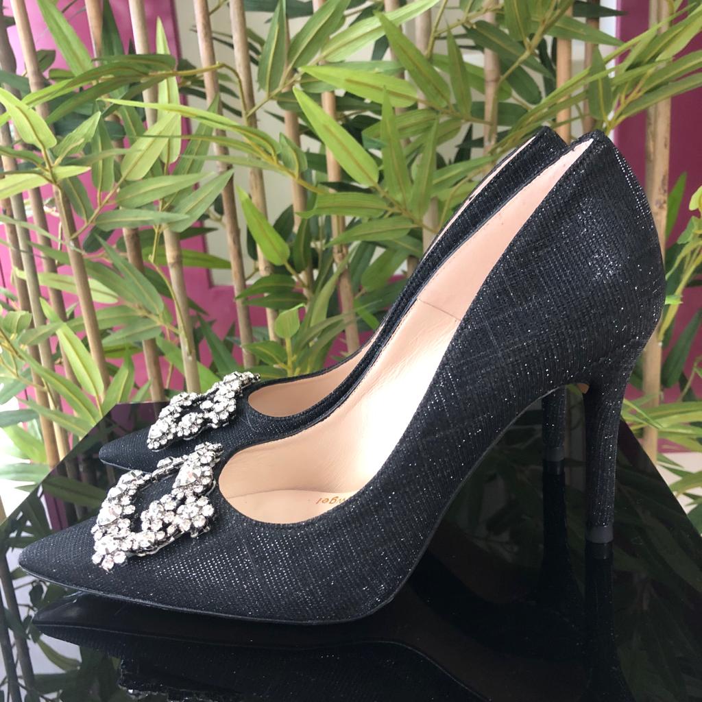 Lodi Sobrite Star Heels in Black Sparkle – Ela Maria