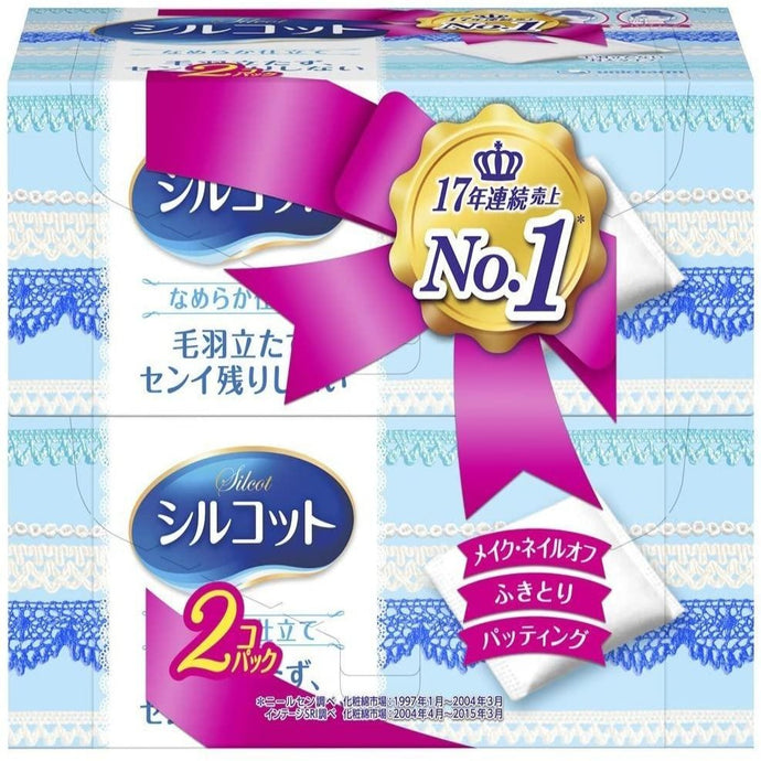 Unicharm Silcot Cotton Smooth Pads 2 Packs/ 82 Sheets - Tokyo-On