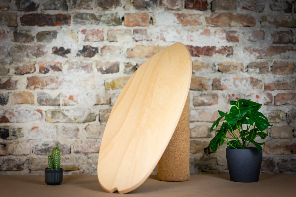 Planche d'équilibre en bois finition liège