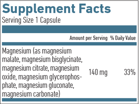 7-Salt Magnesium (Biogena) Supplement Facts