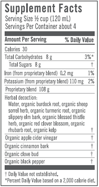 ACV Turmeric Cinnamon (Flora) Supplement Facts