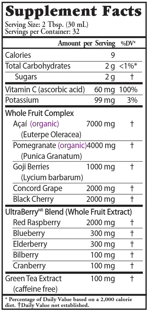 Acai Complete (Buried Treasure) Supplement Facts