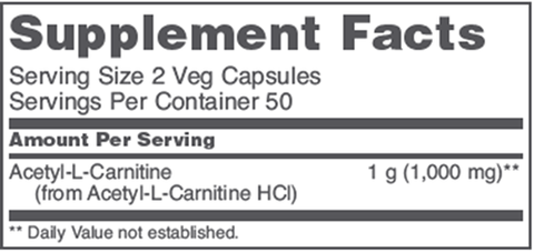 Acetyl-L-Carnitine 500 mg (Protocol for Life Balance)