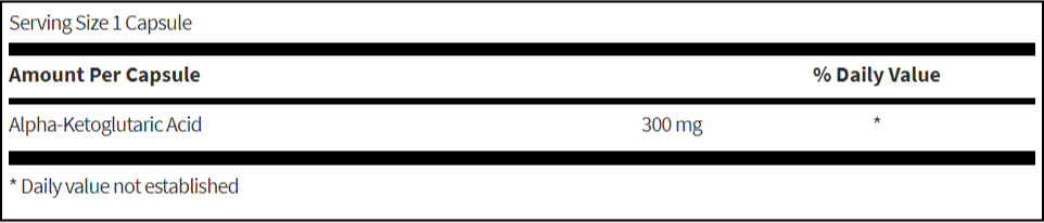 Alpha-Ketoglutaric Acid 300 mg (SFI Health)