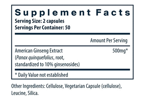 American Ginseng 250 mg Vital Nutrients