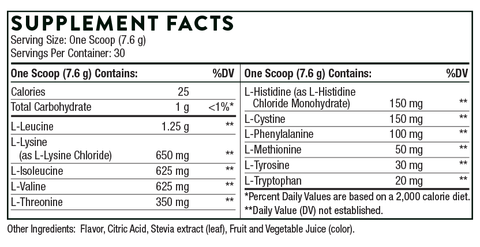 Amino Complex Supplement Facts