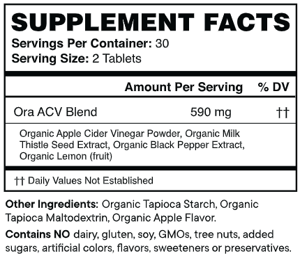 Appley Ever After: Organic Apple Cider Vinegar Tablets (Ora Organic)