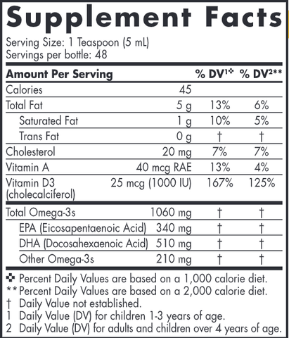 Arctic-D Cod Liver Oil Lemon (Nordic Naturals)