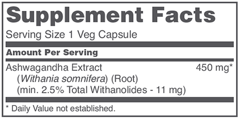 Ashwaganda Extract 450 mg (Protocol for Life Balance)