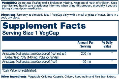 Astragalus Root Extract Solaray