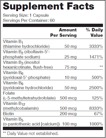 B-Complex SAP (NFH Nutritional Fundamentals) Supplement Facts