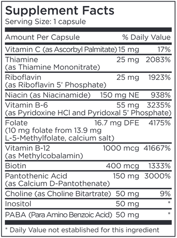 B-Complex + 10 mg L-Methylfolate (MethylPro)