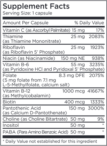 B-Complex + 5 mg L-Methylfolate (MethylPro)