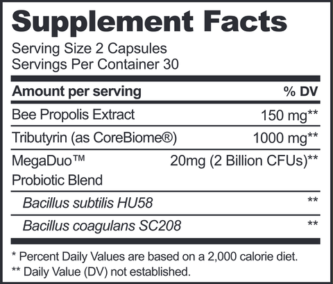 B. Biome Complete Gut Health (Beekeeper's Naturals) Supplement Facts