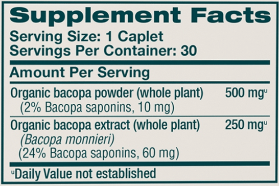Bacopa (Himalaya Wellness) supplement facts